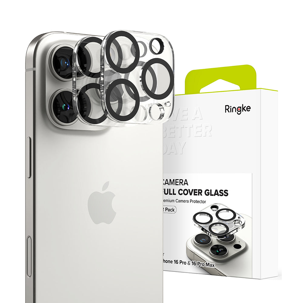 Zaštitna folija za stražnju kameru Ringke za Apple iPhone 16 Pro Max / 16 Pro, Kaljeno staklo, Set od 2 komada, Prozirna