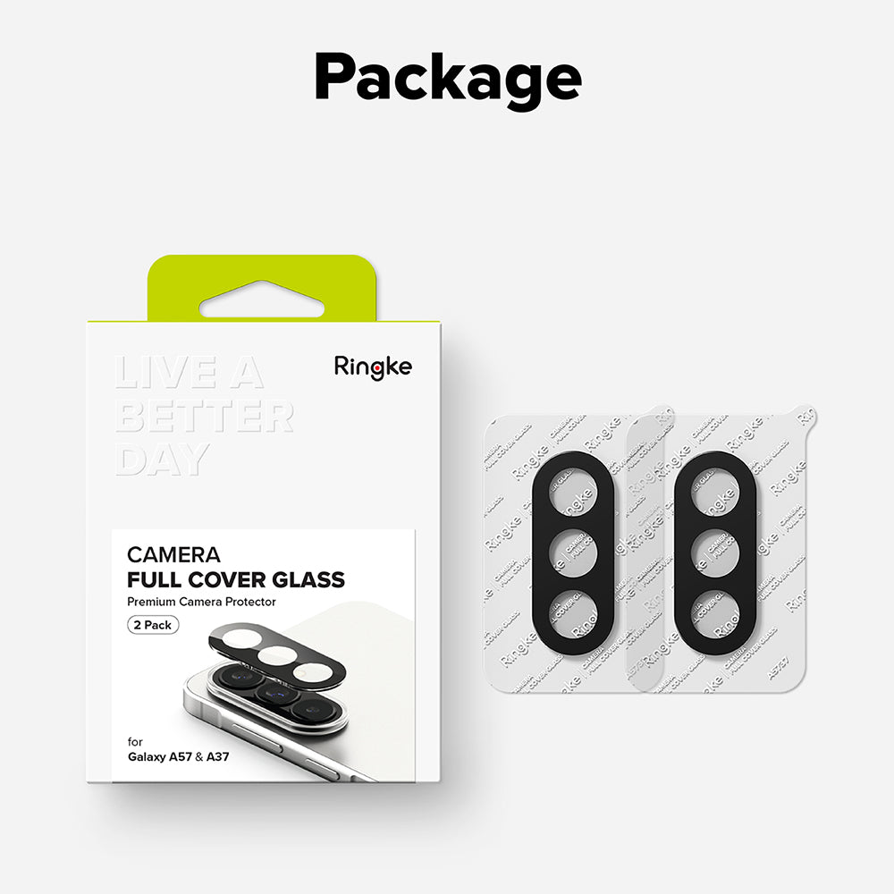 Zaštitna folija za stražnju kameru Ringke za Samsung Galaxy A57 5G / A37 5G, Kaljeno staklo, Set od 2 komada, Prozirna