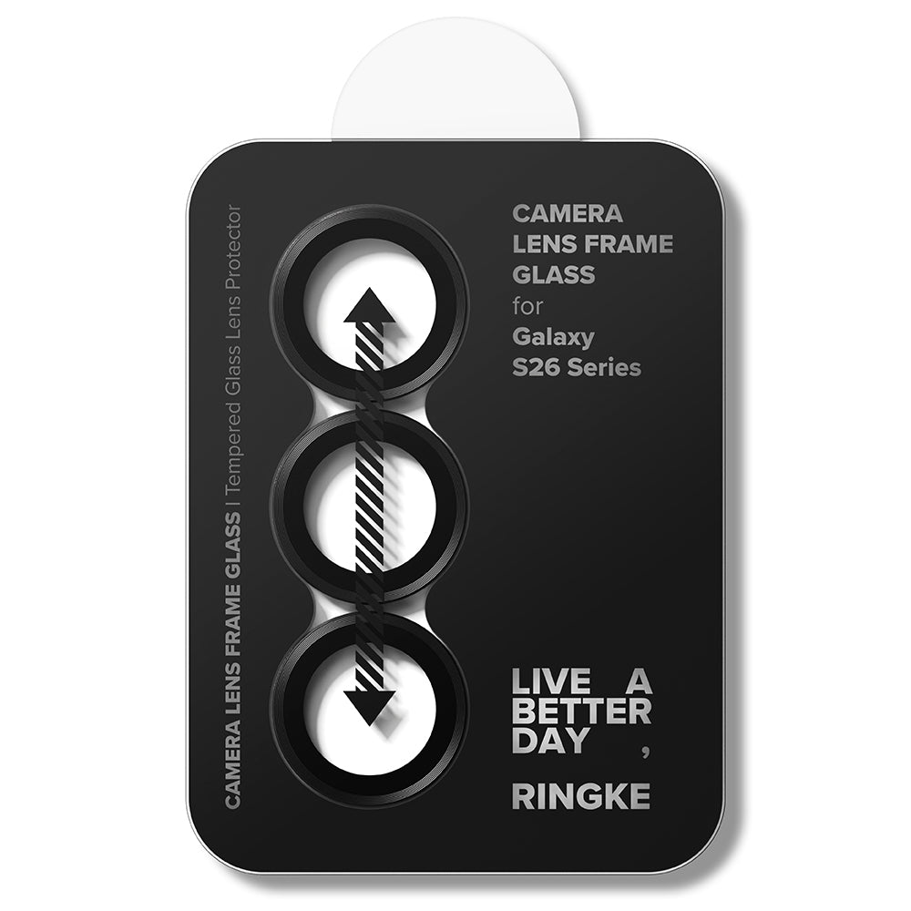 Zaštitna folija za stražnju kameru Ringke za Samsung Galaxy S26 Plus S947 / S26, Kaljeno staklo, Set od 2 komada, Crna