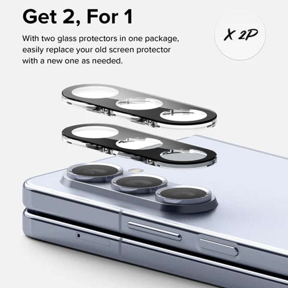 Zaštitna folija za stražnju kameru Ringke za Samsung Galaxy Z Fold5 F946, kaljeno staklo, set od 2 komada, prozirna