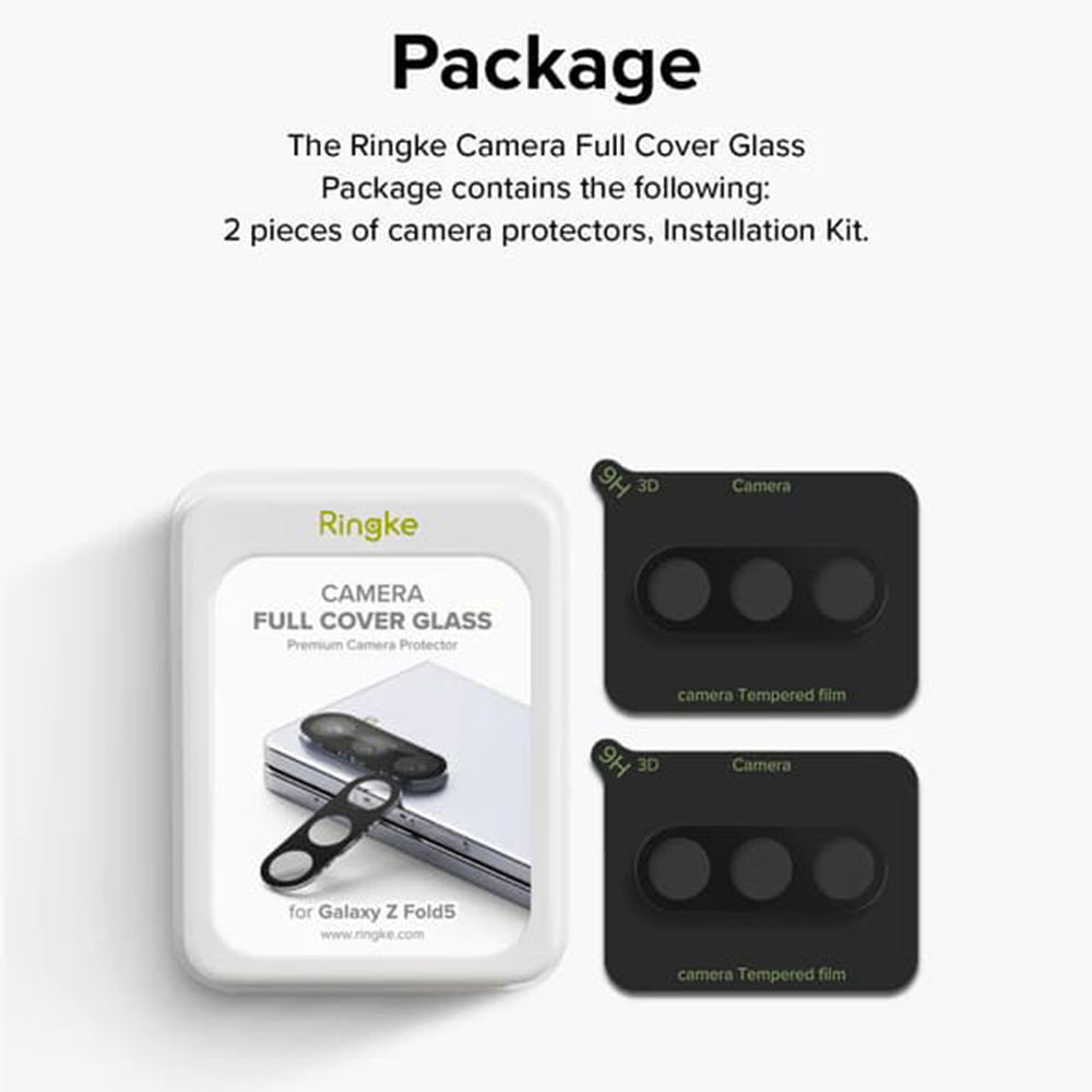 Zaštitna folija za stražnju kameru Ringke za Samsung Galaxy Z Fold5 F946, kaljeno staklo, set od 2 komada, prozirna