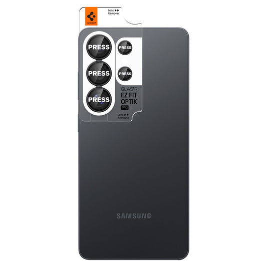 Zaštitna folija za stražnju kameru Spigen GlastR EZ FIT Optik Pro HD za Samsung Galaxy S26 Ultra S948, Kaljeno staklo, Set od 2 komada, Crna