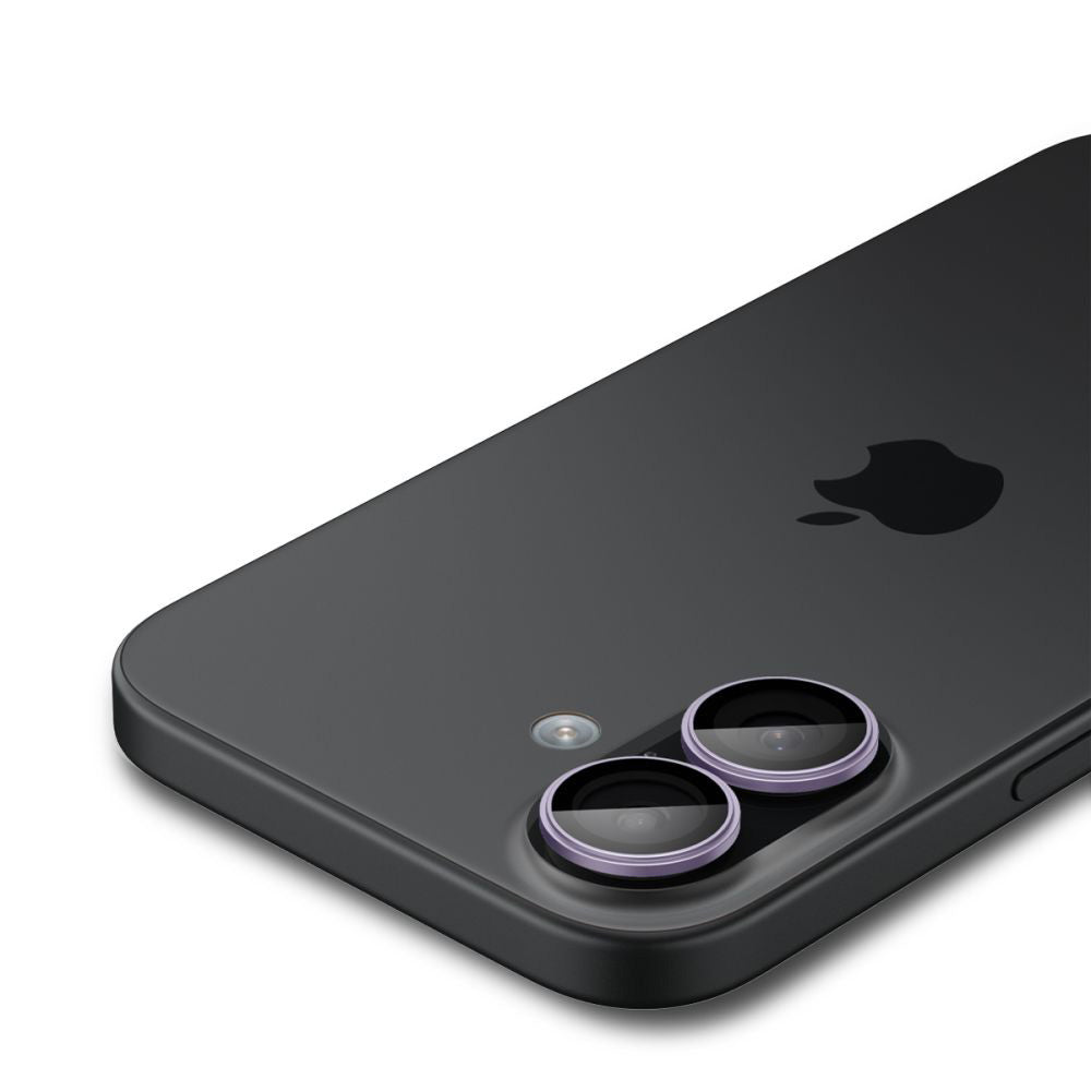 Zaštitna folija za stražnju kameru Spigen GlastR EZ FIT Optik Pro za Apple iPhone 17 / 16 Plus / 16, Kaljeno staklo, Set od 2 komada, Ljubičasta