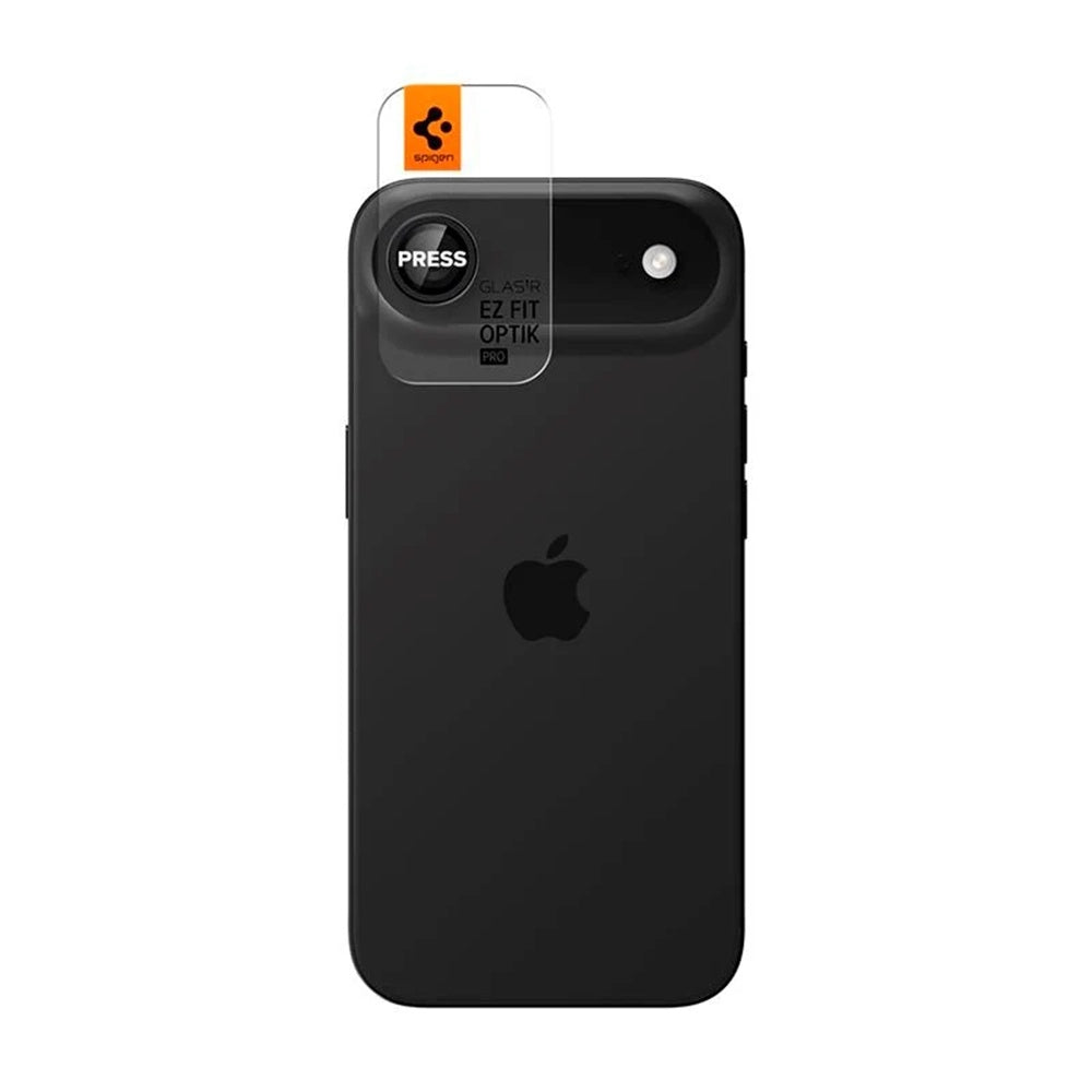 Zaštitna folija za stražnju kameru Spigen GlastR EZ FIT Optik Pro za Apple iPhone 17 Air, Kaljeno staklo, Set od 2 komada, Crna AGL09863