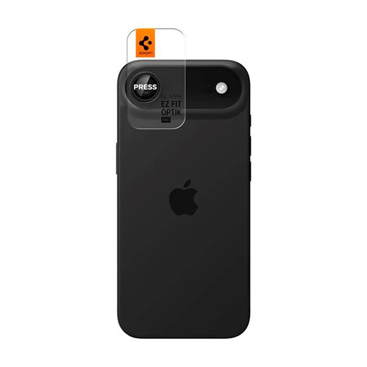 Zaštitna folija za stražnju kameru Spigen GlastR EZ FIT Optik Pro za Apple iPhone 17 Air, Kaljeno staklo, Set od 2 komada, Crna