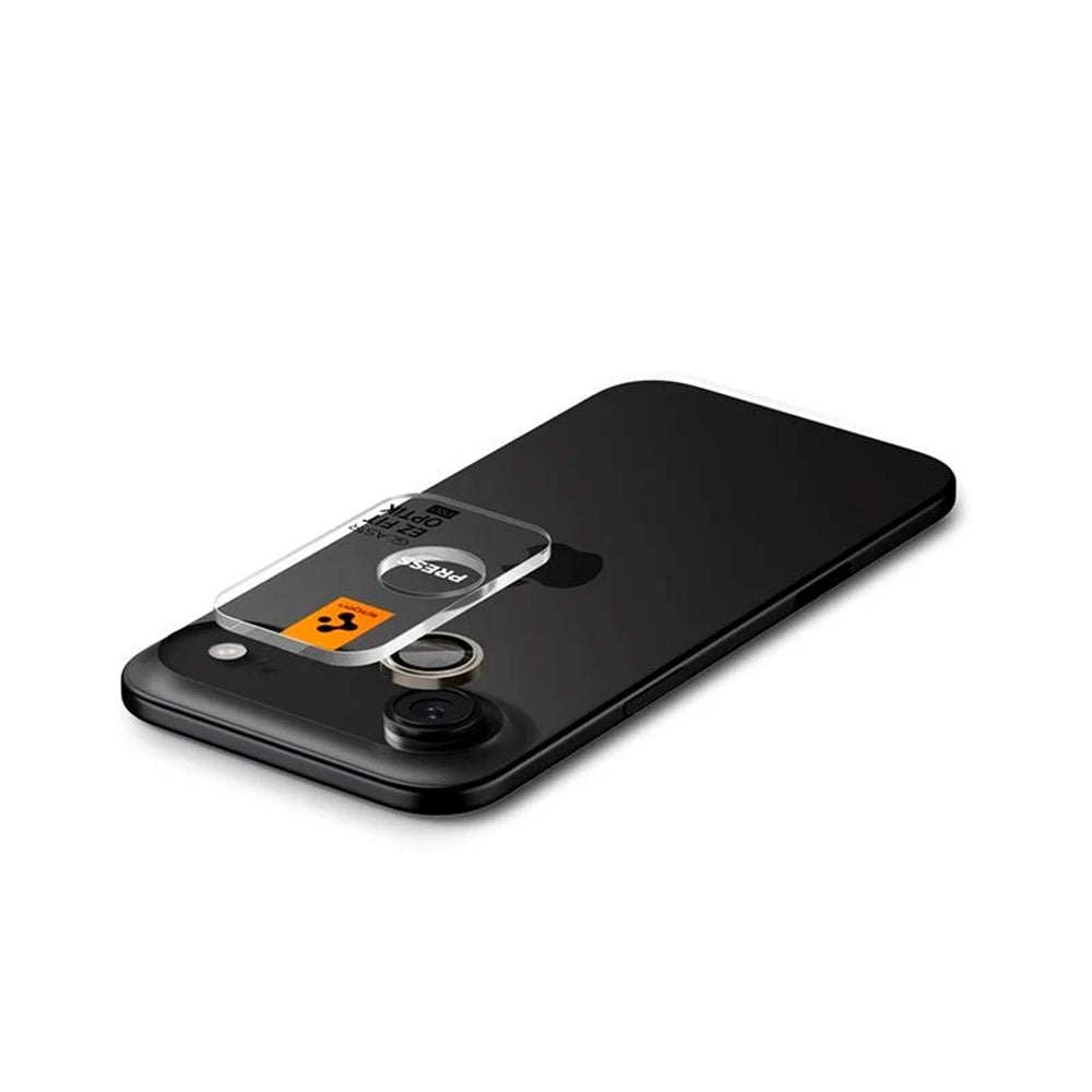 Zaštitna folija za stražnju kameru Spigen GlastR EZ FIT Optik Pro za Apple iPhone 17 Air, Kaljeno staklo, Set od 2 komada, Crna AGL09863