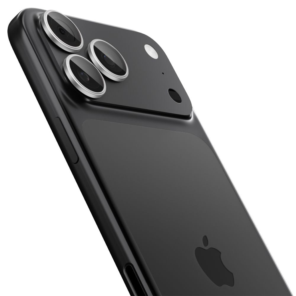 Zaštitna folija za stražnju kameru Spigen GlastR EZ FIT Optik Pro za Apple iPhone 17 Pro Max / 17 Pro, Kaljeno staklo, Set od 2 komada, Srebrna