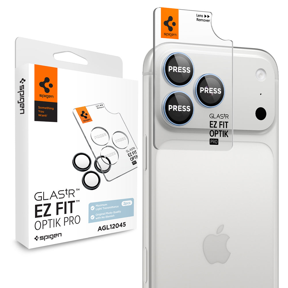 Zaštitna folija za stražnju kameru Spigen GlastR EZ FIT Optik Pro za Apple iPhone 18 Pro / 18 Pro Max, Kaljeno staklo, Set od 2 komada, Plava AGL12045