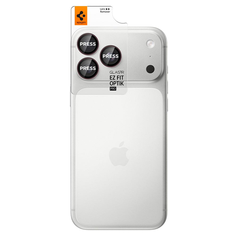 Zaštitna folija za stražnju kameru Spigen GlastR EZ FIT Optik Pro za Apple iPhone 18 Pro / 18 Pro Max, Kaljeno staklo, Set od 2 komada, Boja vina