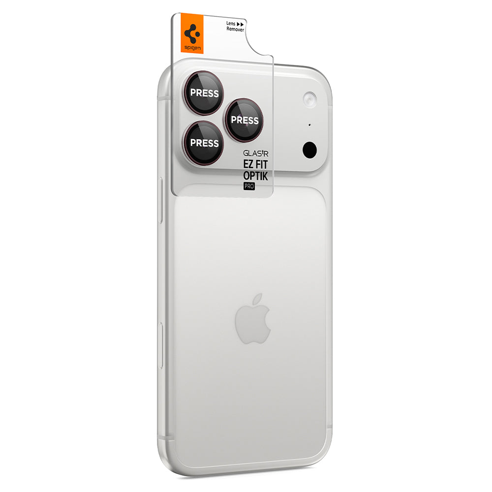 Zaštitna folija za stražnju kameru Spigen GlastR EZ FIT Optik Pro za Apple iPhone 18 Pro / 18 Pro Max, Kaljeno staklo, Set od 2 komada, Boja vina