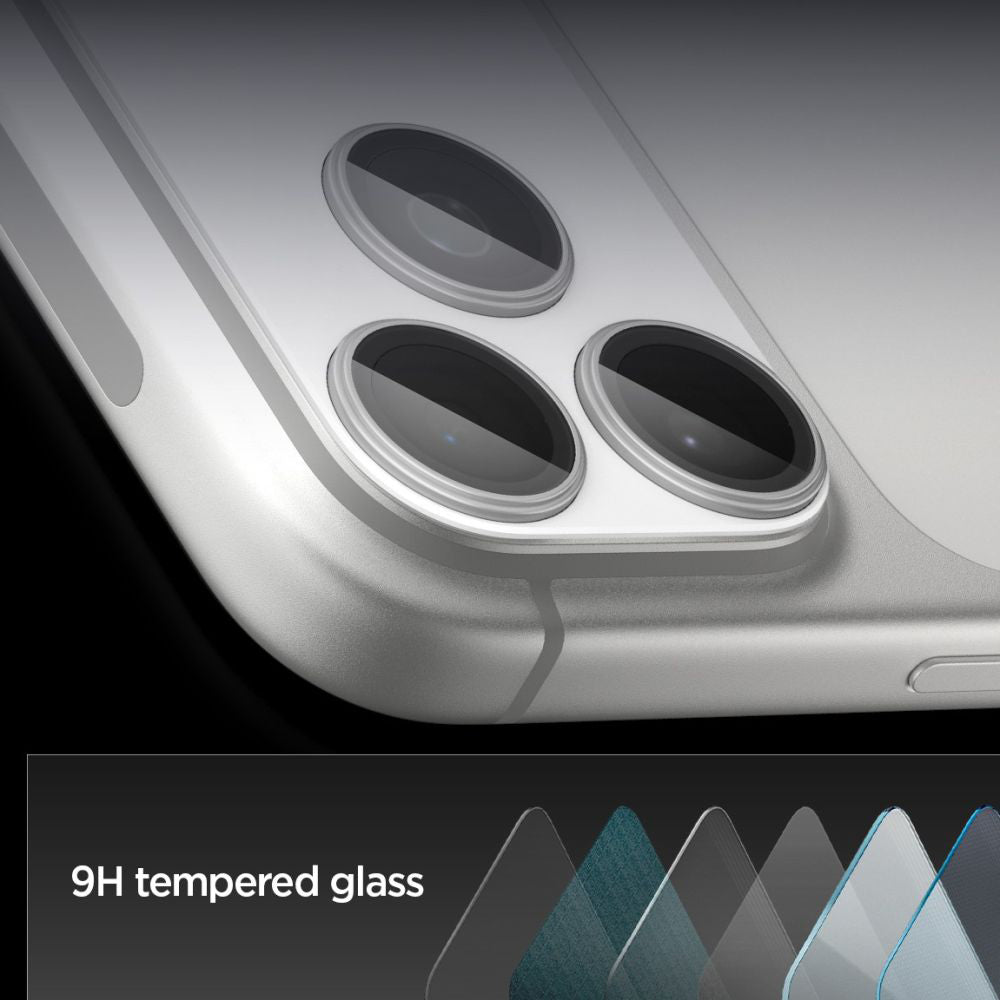 Zaštitna folija za stražnju kameru Spigen GlastR EZ FIT Optik Pro XL za Apple iPhone 17 Pro Max, Kaljeno staklo, Srebrna AGL10652