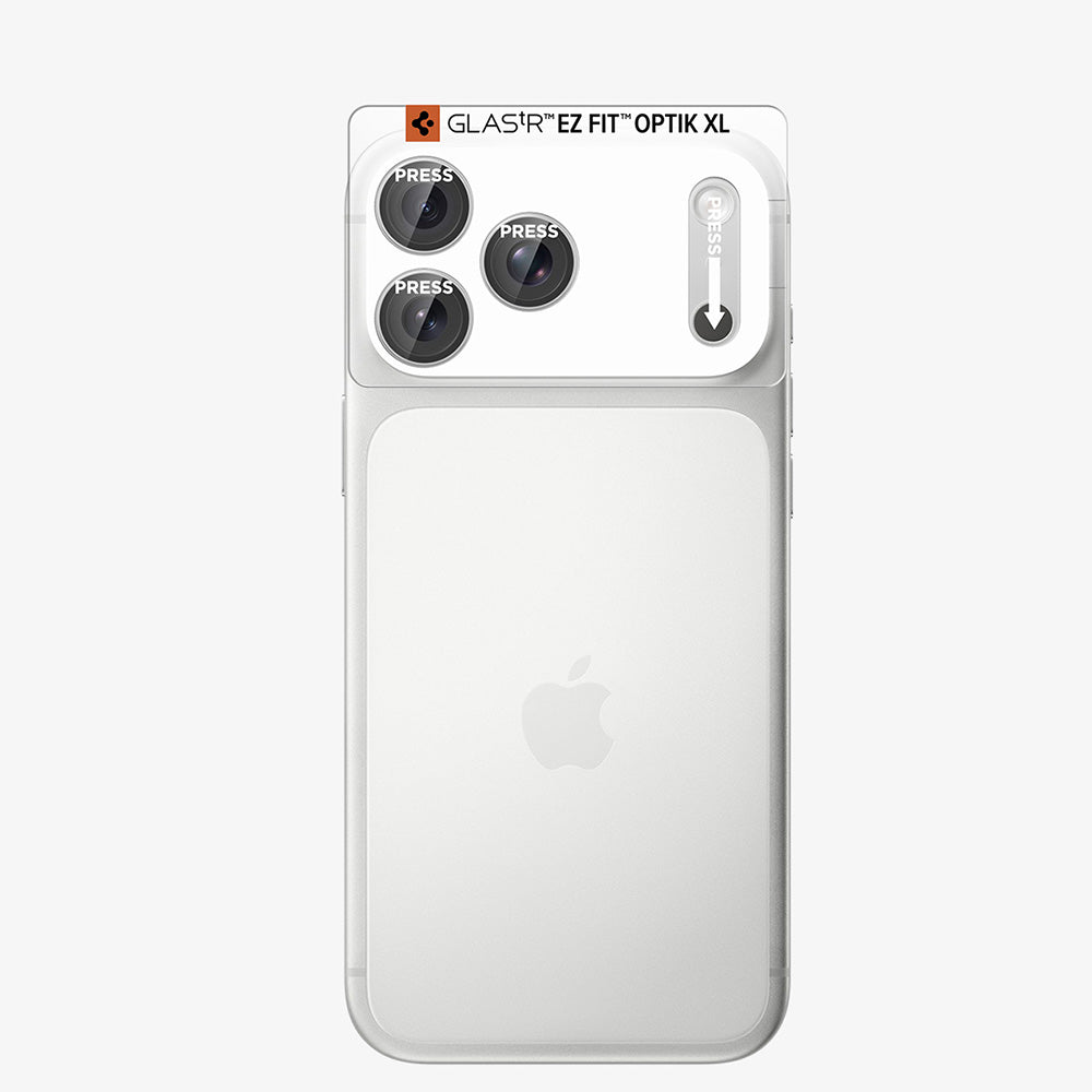 Zaštitna folija za stražnju kameru Spigen GlastR EZ FIT Optik Pro XL za Apple iPhone 18 Pro Max, Kaljeno staklo, Srebrna AGL12042