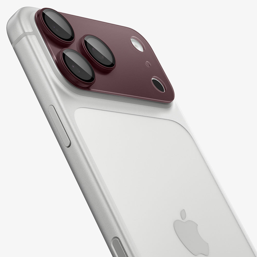 Zaštitna folija za stražnju kameru Spigen GlastR EZ FIT Optik Pro XL za Apple iPhone 18 Pro Max, Kaljeno staklo, Boja vina AGL12040