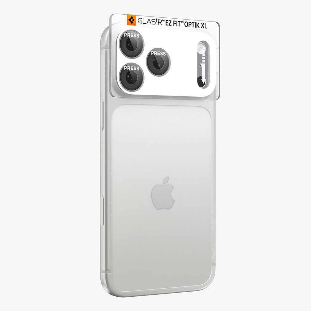 Zaštitna folija za stražnju kameru Spigen GlastR EZ FIT Optik Pro XL za Apple iPhone 18 Pro, Kaljeno staklo, Srebrna AGL12038