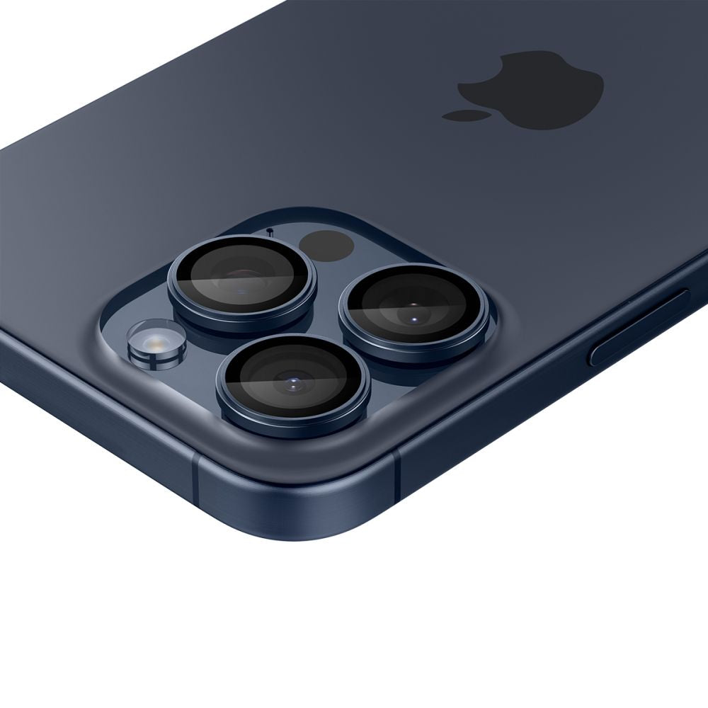 Zaštitna folija za stražnju kameru Spigen GlastR EZ FIT Optik Pro za Apple iPhone 16 Pro Max / 16 Pro, Kaljeno staklo, Set od 2 komada, Plava