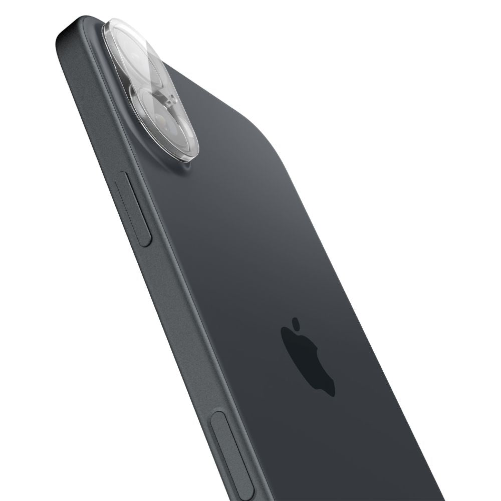 Zaštitna folija za stražnju kameru Spigen GlastR Optik za Apple iPhone 16 Plus / 16, Kaljeno staklo, Set od 2 komada, Prozirna AGL07923