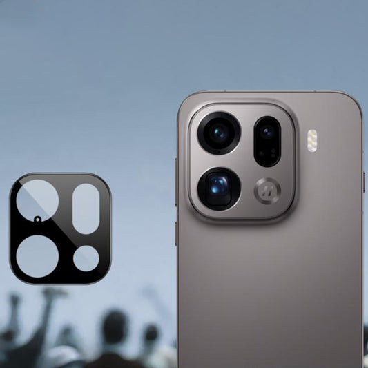 Zaštitna folija za stražnju kameru Techsuit za Oppo Find X9 Pro, Kaljeno staklo, Crna