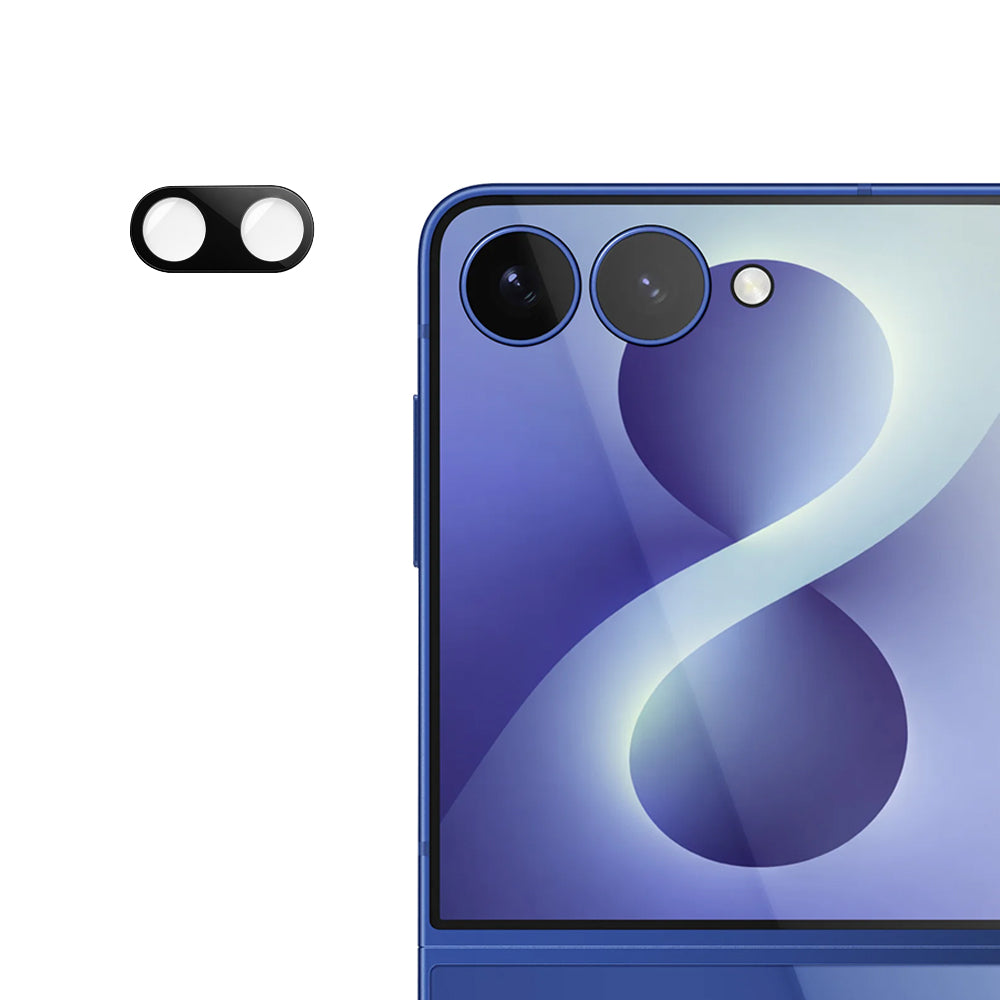 Zaštitna folija za stražnju kameru Techsuit za Samsung Galaxy Z Flip8 F776, kaljeno staklo, crna