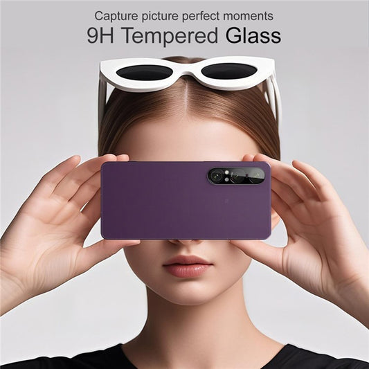 Zaštitna folija za stražnju kameru Techsuit za Sony Xperia 1 VII, kaljeno staklo, crna