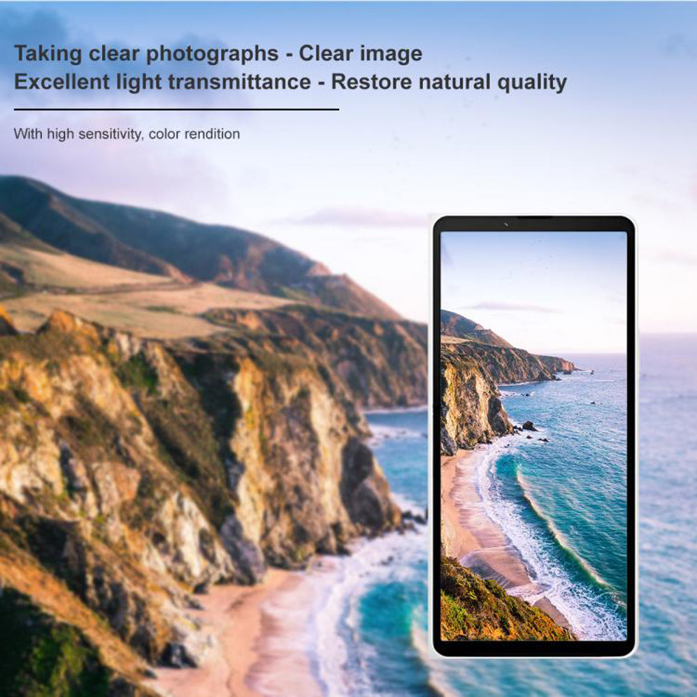 Zaštitna folija za stražnju kameru Techsuit za Sony Xperia 10 VII, kaljeno staklo, crna