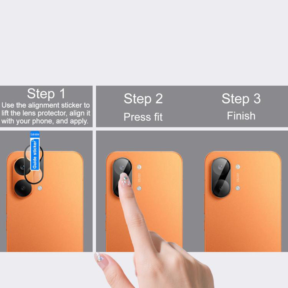 Zaštitna folija za stražnju kameru Techsuit za Xiaomi Poco X8 Pro, Kaljeno staklo, Crna