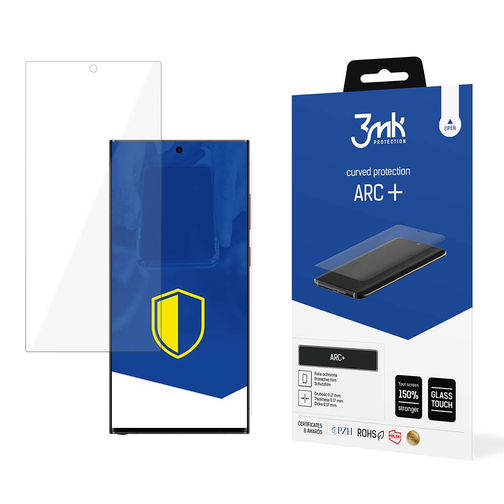 Zaštitna folija za ekran 3MK ARC+ za Samsung Galaxy S23 Ultra S918, Plastika