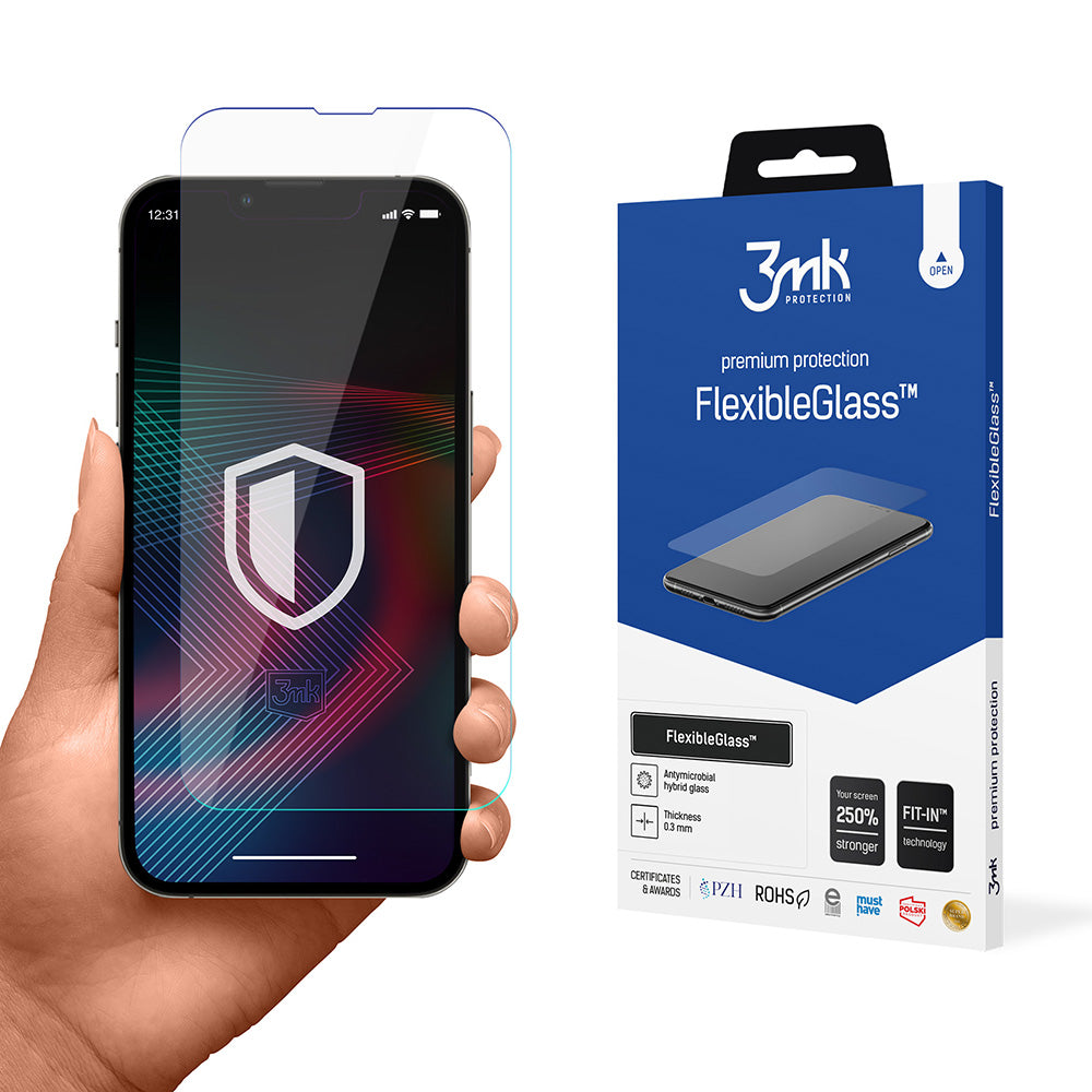 Zaštitna folija za ekran 3MK FlexibleGlass za Apple iPhone 14 Pro / 14, Fleksibilno staklo, Full Glue