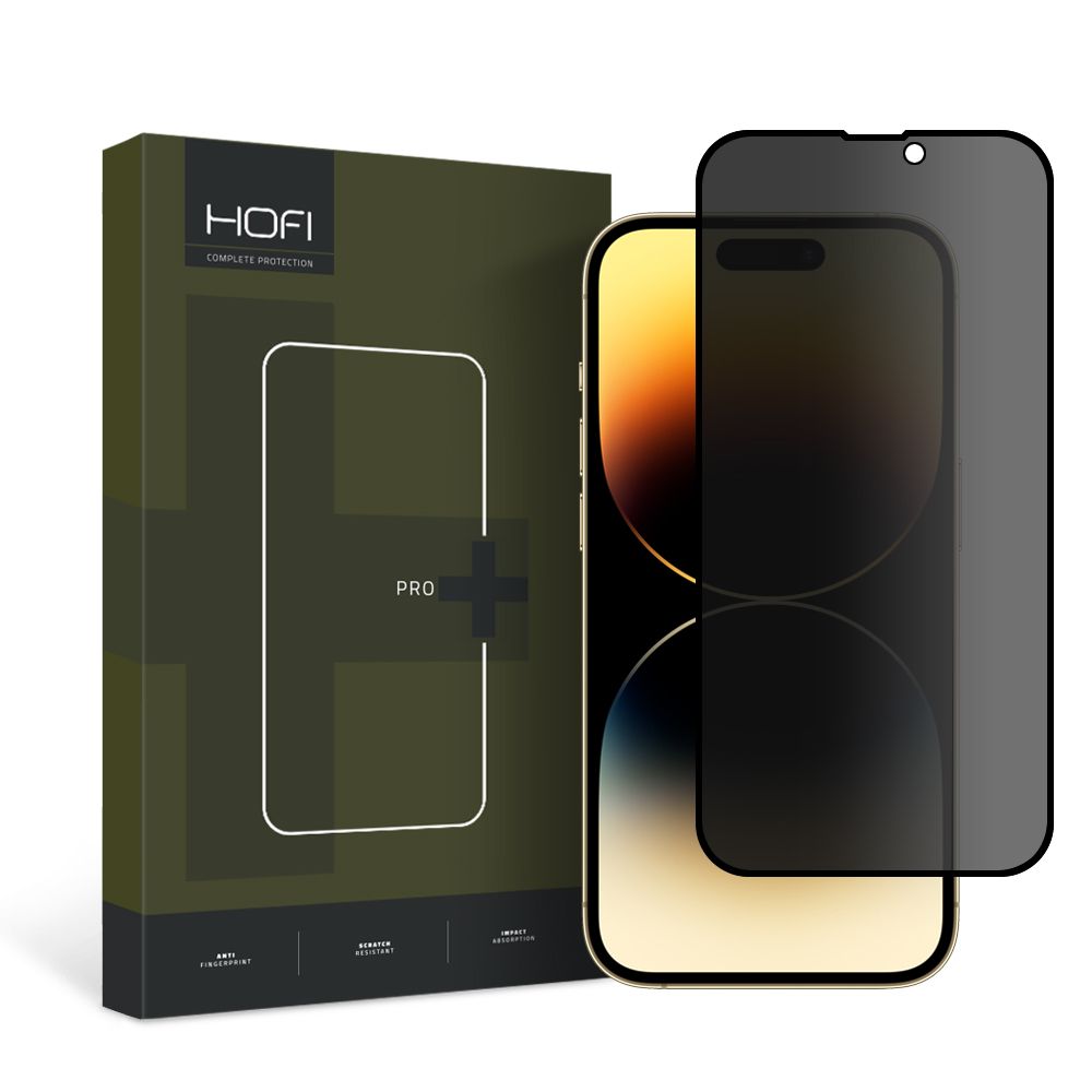Zaštitna folija za ekran Privacy HOFI PRO+ za Apple iPhone 15, Kaljeno staklo, Full Glue