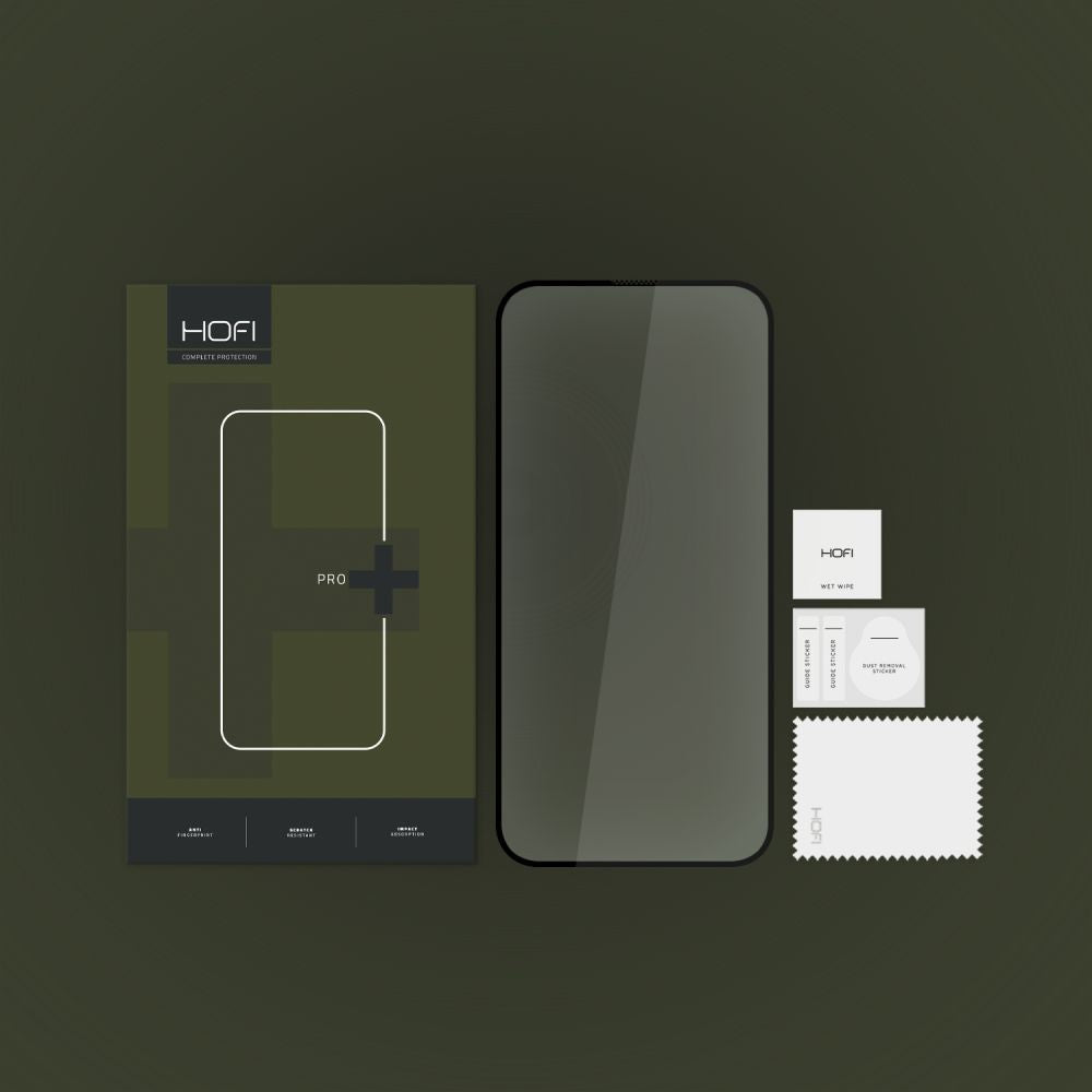 Zaštitna folija za ekran HOFI PRO+ za Apple iPhone 15 Pro Max, Kaljeno staklo, Full Glue, 2.5D, Crna