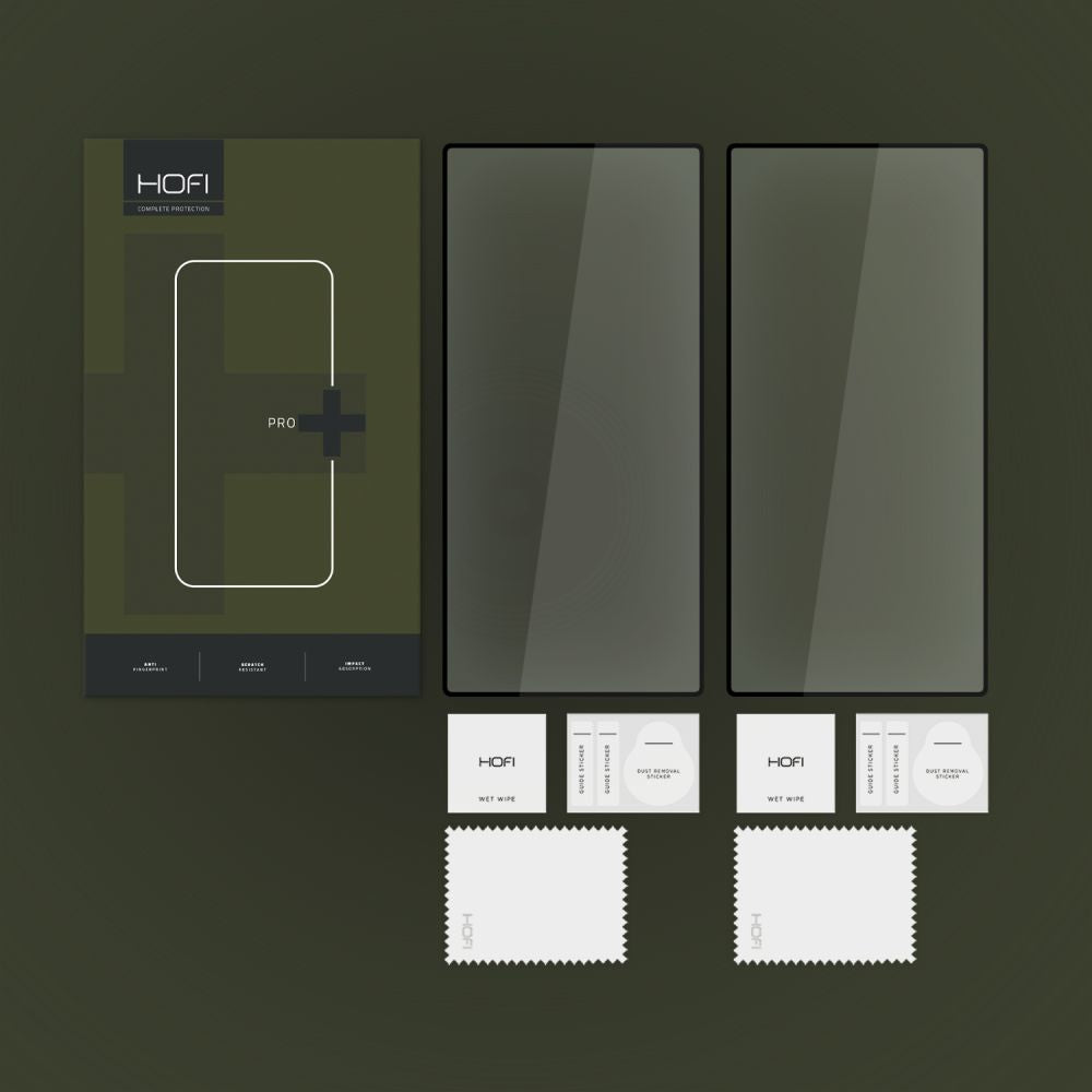 Zaštitna folija za ekran HOFI Glass PRO+ za Samsung Galaxy S24 Ultra S928, Kaljeno staklo, Pun ljepilo, Set od 2 komada, 2.5D, Crna