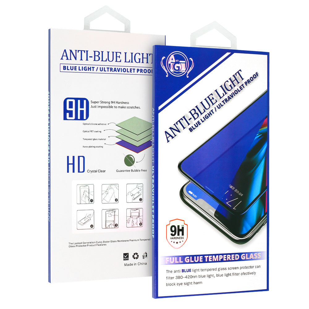 Zaštitna folija za ekran Anti Blue Light OEM za Samsung Galaxy A14 A145 / A14 5G A146, Kaljeno staklo, Punoljepljiva, Crna