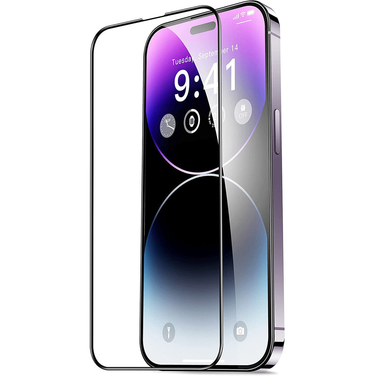 Zaštitna folija za ekran OEM za Apple iPhone 15 Pro, Kaljeno staklo, Full Glue, 21D, Crna