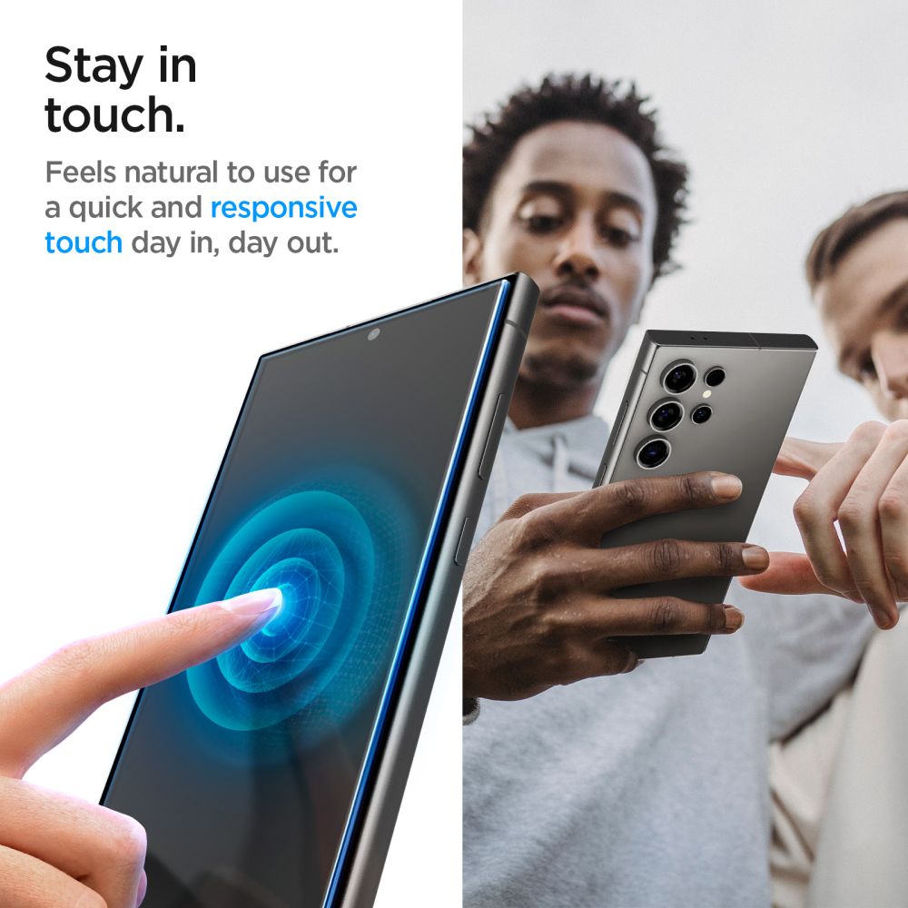 Zaštitna folija za ekran Privacy Spigen EZ FIT za Samsung Galaxy S24 Ultra S928, Kaljeno staklo, Pun ljepilo, Set od 2 komada