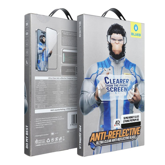 Zaštitna folija za ekran Mr. Monkey Glass za Apple iPhone 16, Kaljeno staklo, Pun ljepilo, 5D, Crna