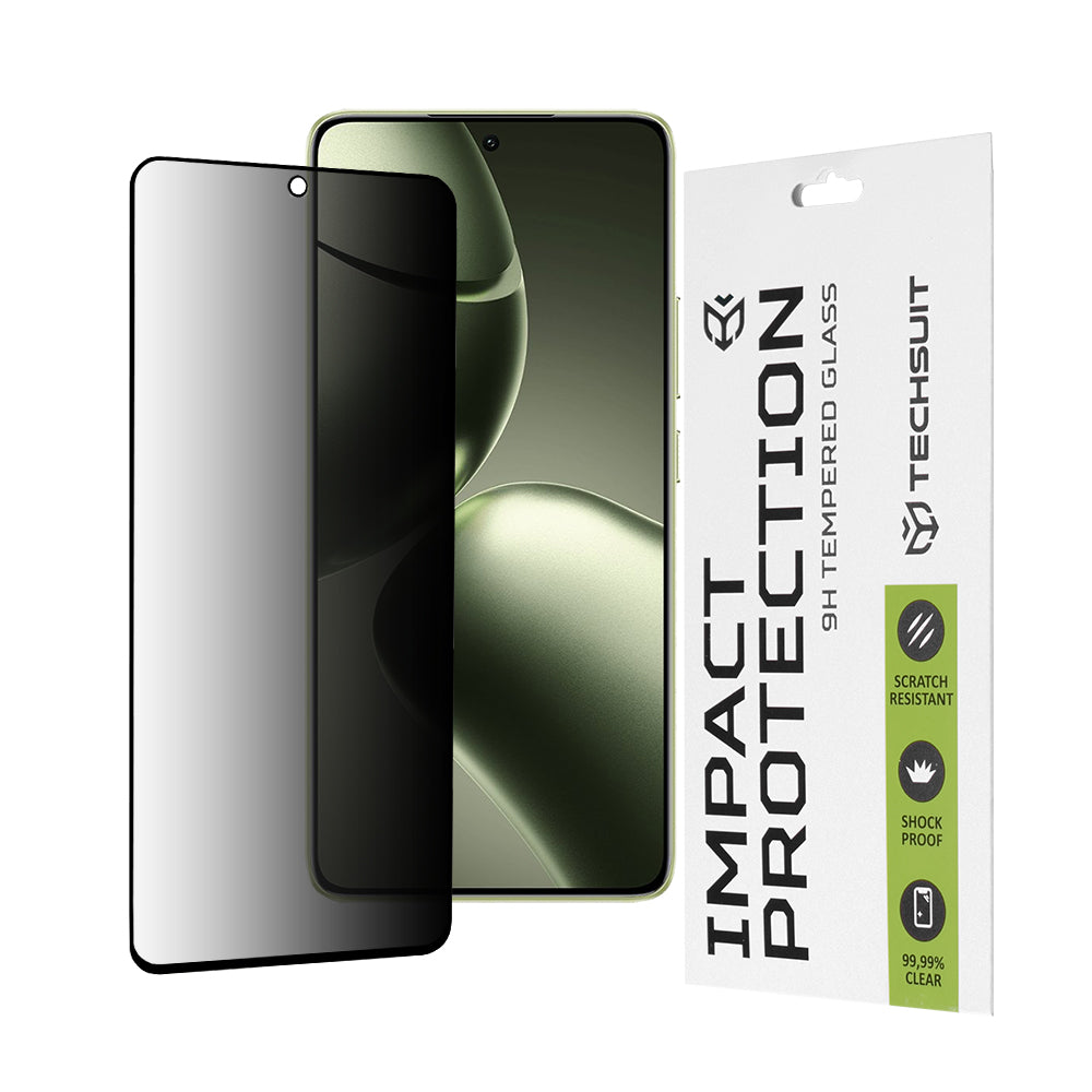 Zaštitna folija za ekran Privacy Techsuit za Xiaomi 14T Pro / 14T, Kaljeno staklo, Puno ljepilo, 111D