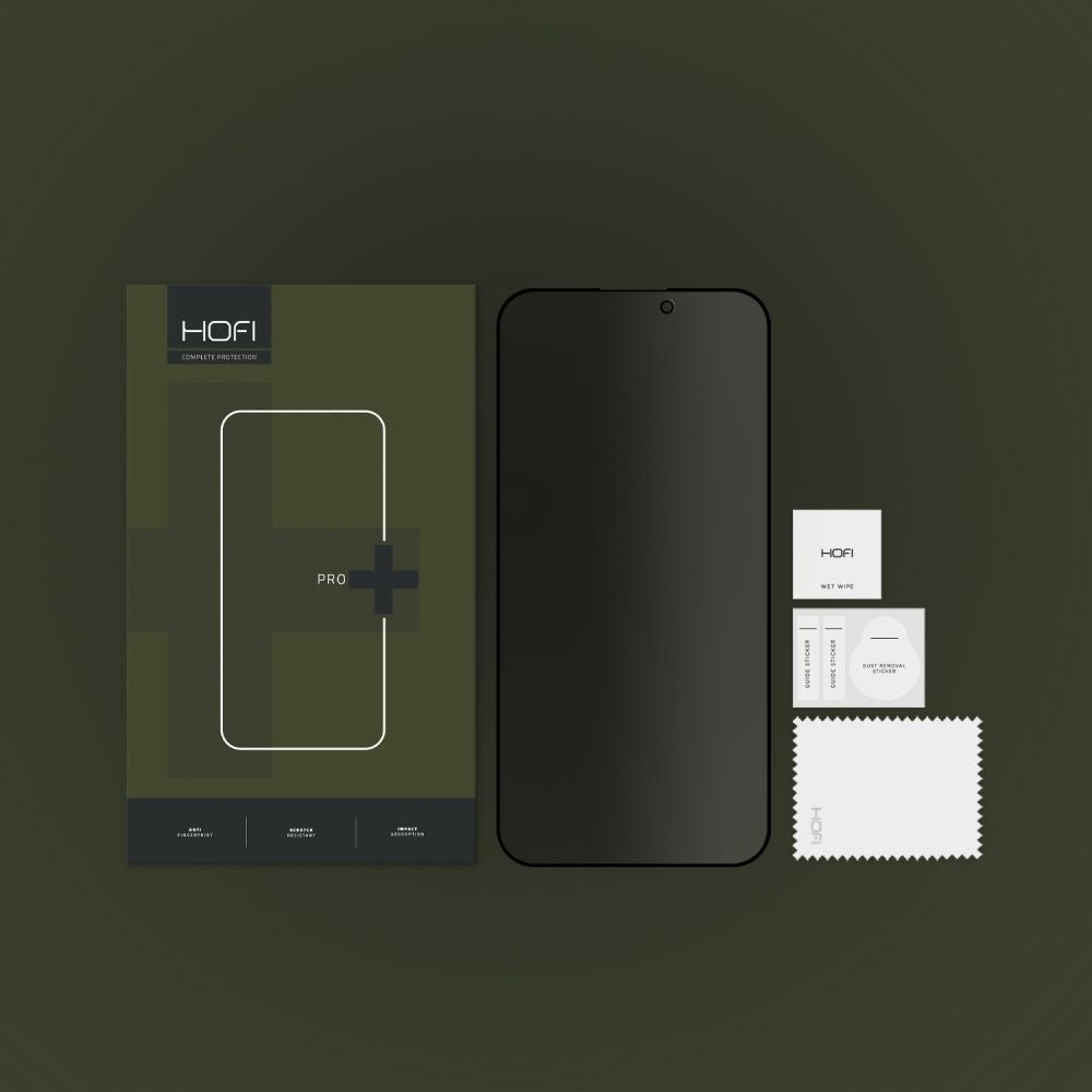 Zaštitna folija za ekran Privacy HOFI PRO+ za Apple iPhone 15 Pro Max, Kaljeno staklo, Full Glue