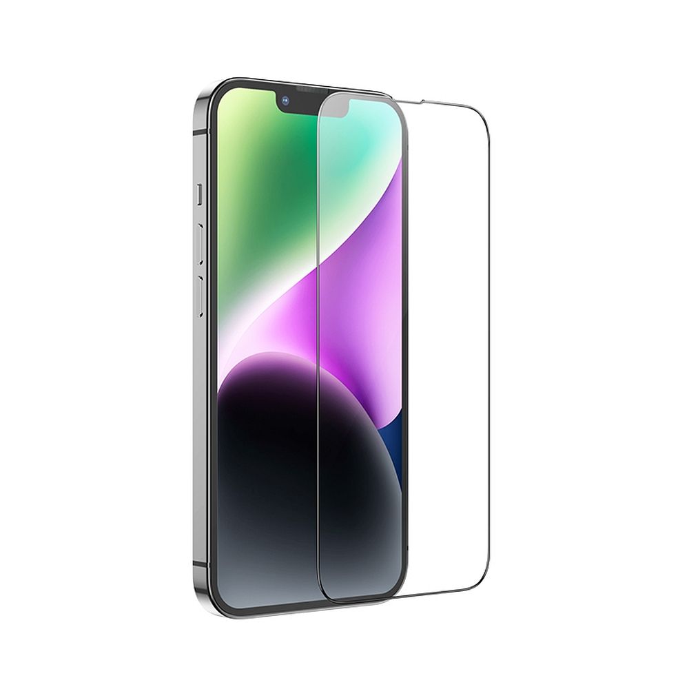 Zaštitna folija za ekran HOCO za Apple iPhone 17e / 16e / 14 / 13 Pro, Kaljeno staklo, Full Glue, Set od 10 komada, Crna