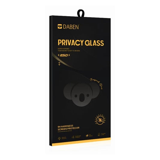 Zaštitna folija za ekran Privacy Bear za Apple iPhone 17e / 16e / 14 / 13 Pro, Kaljeno staklo, Puno ljepilo