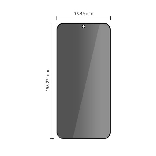 Zaštitna folija za ekran Privacy Tech-Protect Spy+ za Samsung Galaxy A57 5G / A37 5G / S25 FE, Kaljeno staklo, Full Glue, Set 2 komada