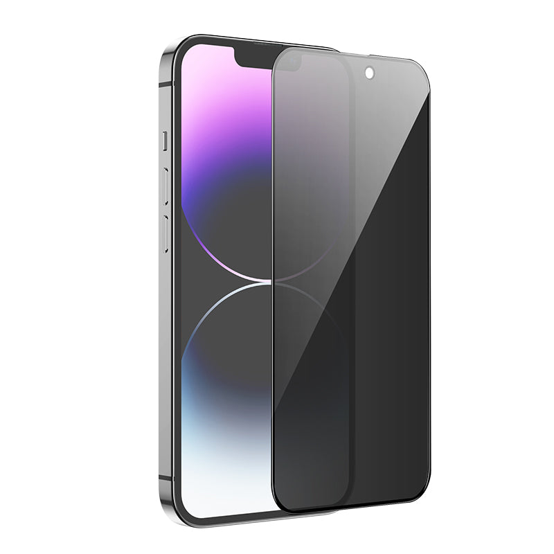 Zaštitna folija za ekran Privacy HOCO G15 za Apple iPhone 16 Plus / 15 Plus, Kaljeno staklo, Full Glue, 5D