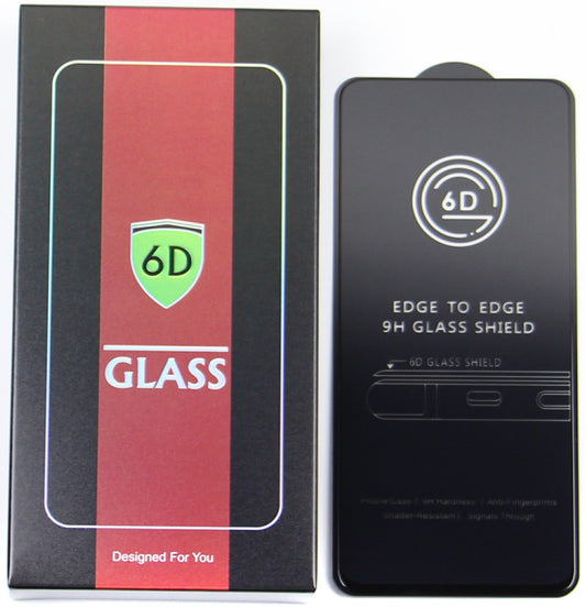 Zaštitna folija za ekran OEM za Apple iPhone 17e / 16e / 14 / 13 Pro, Kaljeno staklo, Full Glue, Set 10 komada, 6D, Crna