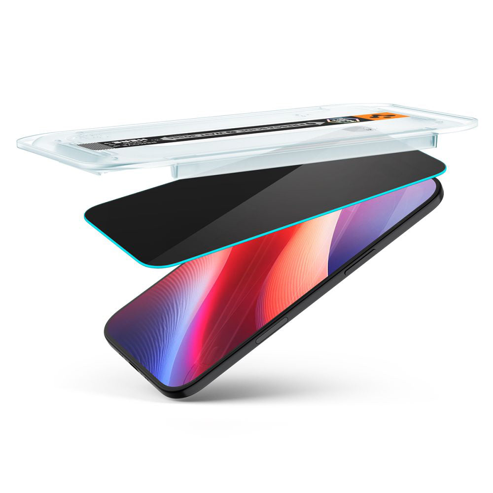 Zaštitna folija za ekran Privacy Spigen GlastR EZ FIT za Apple iPhone 17 Air, Kaljeno staklo, Full Glue, Set od 2 komada