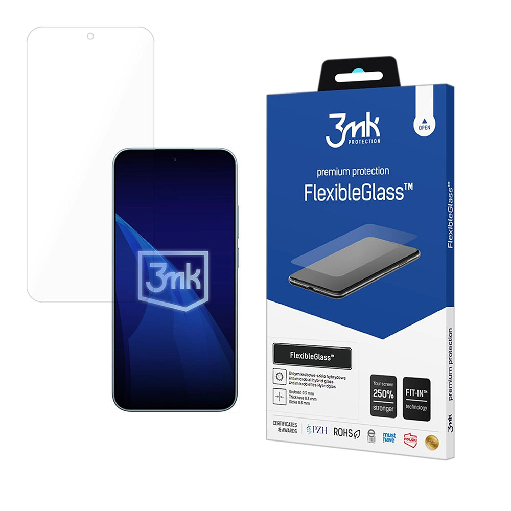 Zaštitna folija za ekran 3MK FlexibleGlass za Xiaomi Redmi Note 15 Pro 5G, Fleksibilno staklo, Full Glue, Prozirna