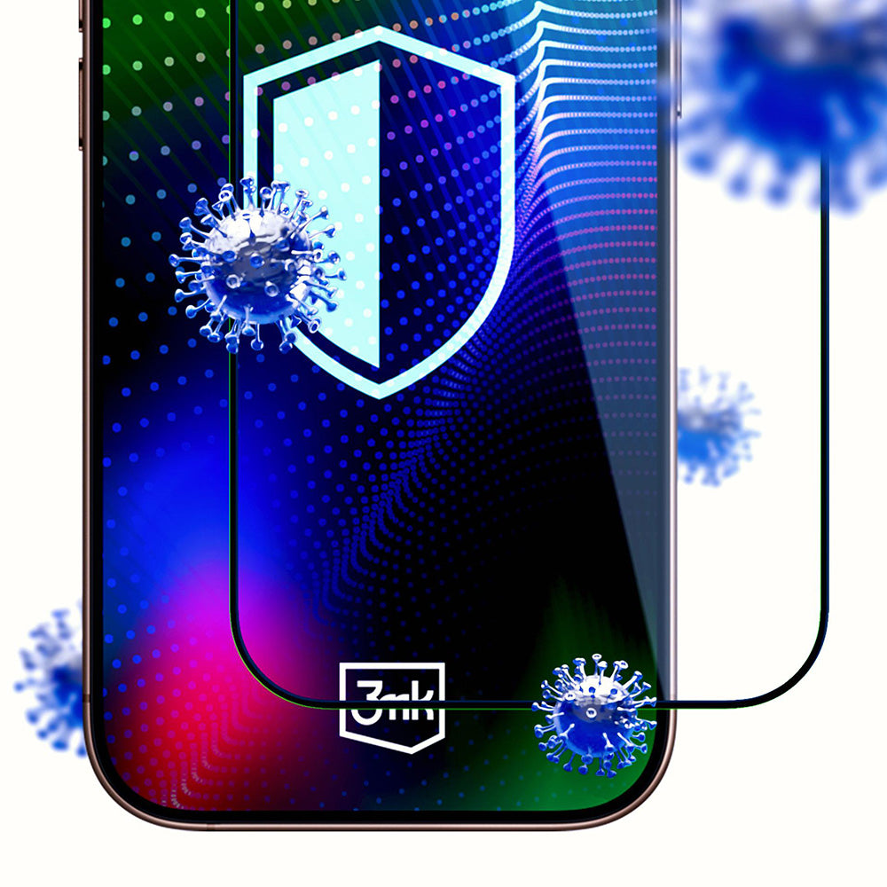 Zaštitna folija za ekran 3MK Hardy Ultra za Apple iPhone 17 Pro, Kaljeno staklo, Full Glue, Crna
