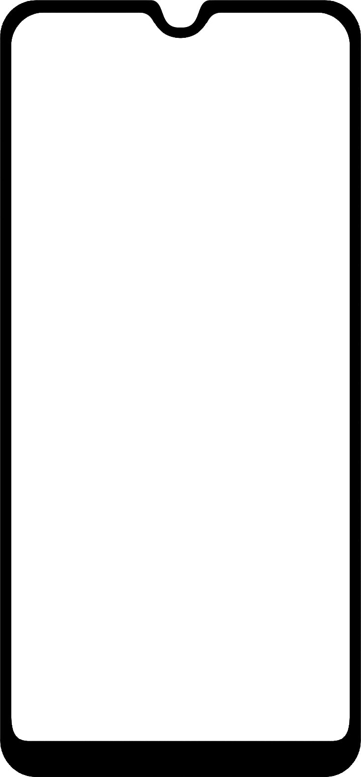 Zaštitna folija za ekran BLUE Shield za Samsung Galaxy A20e A202, Kaljeno staklo, Pun ljepilo, Prijateljski za upotrebu s maskom, Crna