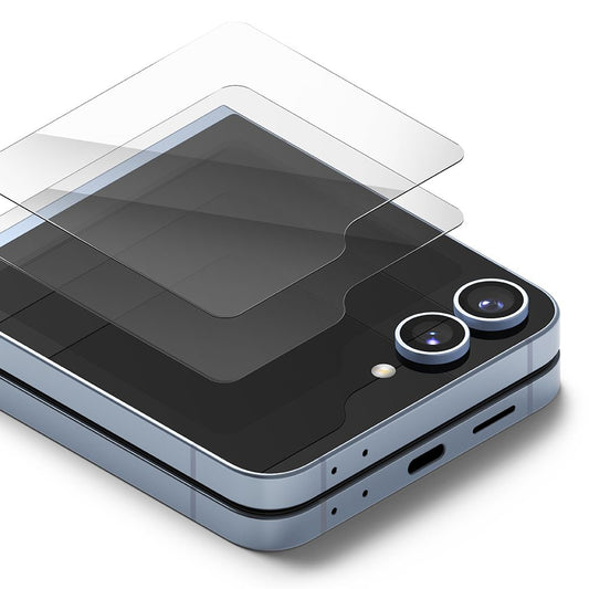 Zaštitna folija za vanjski ekran Ringke Cover Display za Samsung Galaxy Z Flip6 F741, Kaljeno staklo, AB Ultra Glue, Set od 2 komada