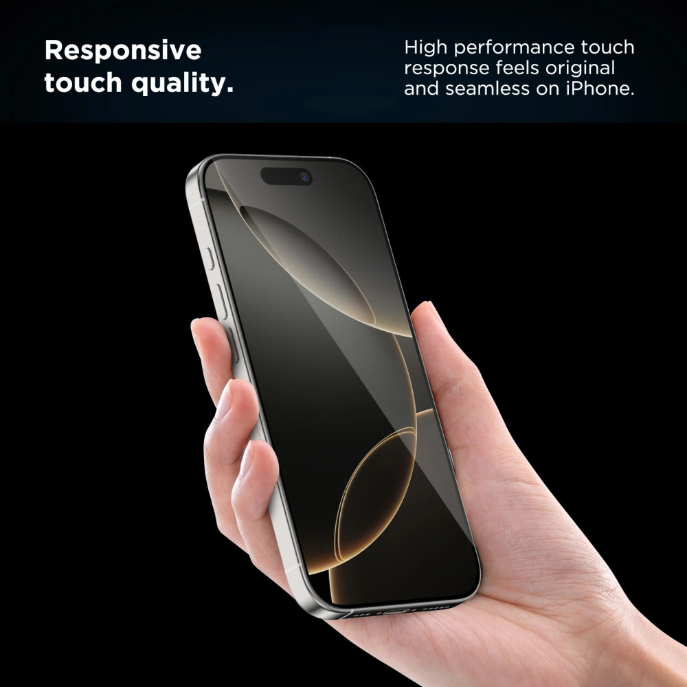 Zaštitna folija za ekran Tech-Protect Quick Set+ za Apple iPhone 16 Pro, Kaljeno staklo, Full Glue, Set od 2 komada, Crna