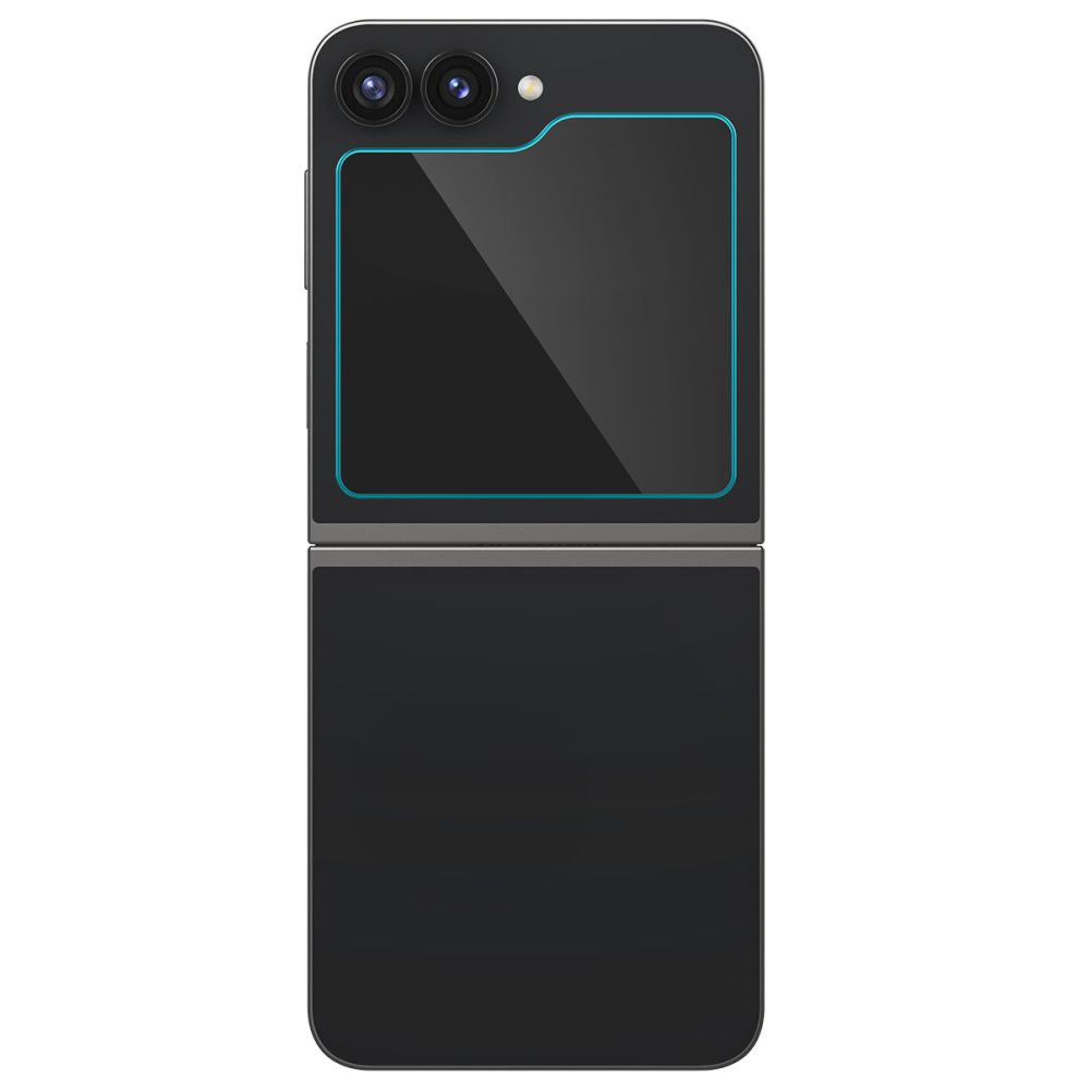 Zaštitna folija za vanjski ekran Spigen GlastR EZ FIT za Samsung Galaxy Z Flip6 F741, Kaljeno staklo, Full Glue, Set 2 komada AGL07972