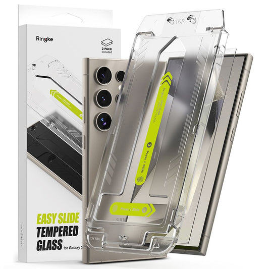 Zaštitna folija za ekran Ringke Easy Slide za Samsung Galaxy S24 Ultra S928, Kaljeno staklo, Pun ljepilo, Set od 2 komada
