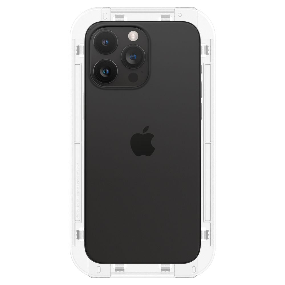 Zaštitna folija za ekran Spigen GlastR EZ FIT za Apple iPhone 15 Pro Max, Kaljeno staklo, Full Glue, Set 2 komada AGL06872